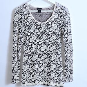 Scalop Lace Shirt Long Sleeve (lined)